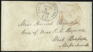 Sale 1068, Lot 876, Hawaii: Stampless thru 1868 Kamehameha III Issues