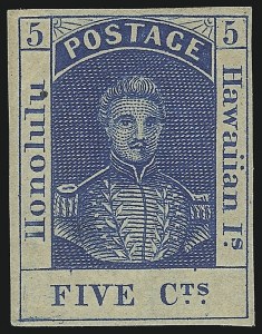 Sale 1068, Lot 877, Hawaii: Stampless thru 1868 Kamehameha III Issues