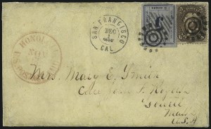 Sale 1068, Lot 915, Hawaii: 1859-65 Numeral Issues