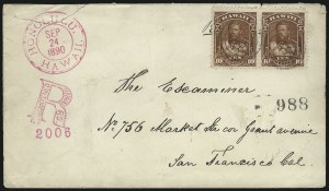 Sale 1068, Lot 975, Hawaii: 1861 thru Royal Portraits Issues
