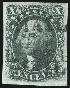 Sale 1074, Lot 510, 5c-10c 1851 Issue (Scott 12-16)