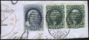 Sale 1074, Lot 520, 5c-10c 1851 Issue (Scott 12-16)