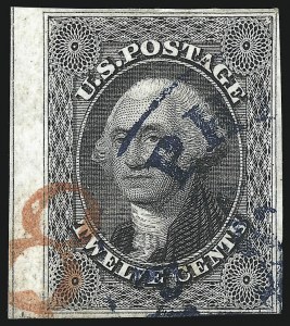 Sale 1074, Lot 528, 12c 1851 Issue (Scott 17)