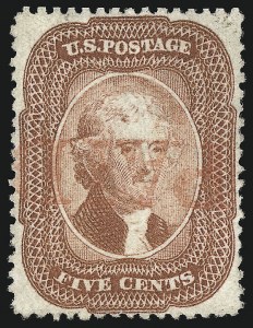 Sale 1074, Lot 546, 5c 1857-60 Issue (Scott 27-30A)