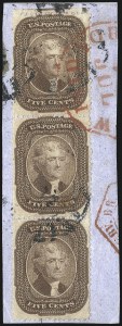 Sale 1074, Lot 561, 5c 1857-60 Issue (Scott 27-30A)