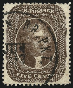 Sale 1074, Lot 564, 5c 1857-60 Issue (Scott 27-30A)