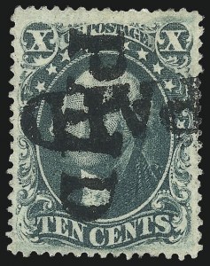 Sale 1074, Lot 577, 10c 1857-60 Issue (Scott 31-35)