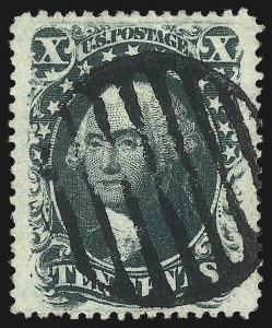 Sale 1074, Lot 585, 10c 1857-60 Issue (Scott 31-35)