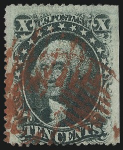 Sale 1074, Lot 589, 10c 1857-60 Issue (Scott 31-35)