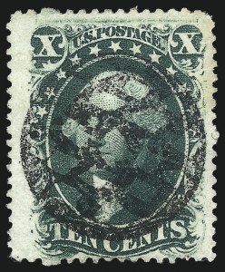 Sale 1074, Lot 593, 10c 1857-60 Issue (Scott 31-35)