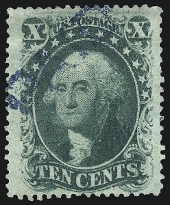 Sale 1074, Lot 597, 10c 1857-60 Issue (Scott 31-35)