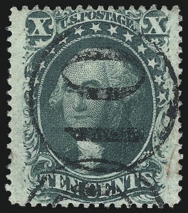 Sale 1074, Lot 599, 10c 1857-60 Issue (Scott 31-35)