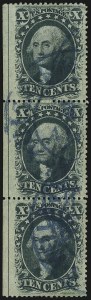 Sale 1074, Lot 603, 10c 1857-60 Issue (Scott 31-35)