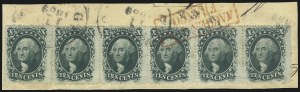 Sale 1074, Lot 606, 10c 1857-60 Issue (Scott 31-35)