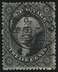 Sale 1074, Lot 611, 12c-24c 1857-60 Issue (Scott 36-37)