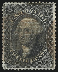 Sale 1074, Lot 612, 12c-24c 1857-60 Issue (Scott 36-37)