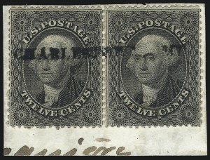 Sale 1074, Lot 616, 12c-24c 1857-60 Issue (Scott 36-37)