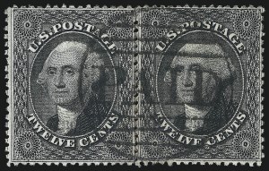 Sale 1074, Lot 618, 12c-24c 1857-60 Issue (Scott 36-37)