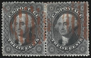 Sale 1074, Lot 619, 12c-24c 1857-60 Issue (Scott 36-37)