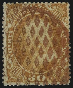 Sale 1074, Lot 639, 30c-90c 1857-60 Issue (Scott 38-39)