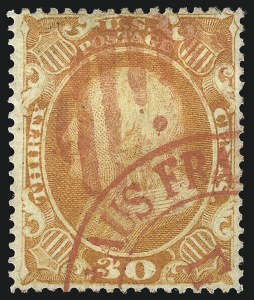 Sale 1074, Lot 651, 30c-90c 1857-60 Issue (Scott 38-39)