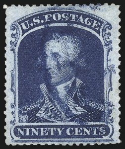 Sale 1074, Lot 656, 30c-90c 1857-60 Issue (Scott 38-39)