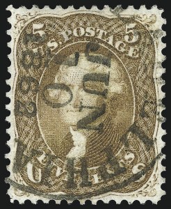 Sale 1074, Lot 659, 5c Buff and Brown Yellow Shades, 1861 Issue (Scott 67-67b)