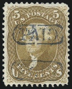 Sale 1074, Lot 662, 5c Buff and Brown Yellow Shades, 1861 Issue (Scott 67-67b)
