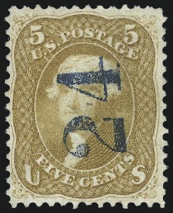 Sale 1074, Lot 664, 5c Buff and Brown Yellow Shades, 1861 Issue (Scott 67-67b)
