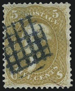 Sale 1074, Lot 668, 5c Buff and Brown Yellow Shades, 1861 Issue (Scott 67-67b)