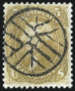 Sale 1074, Lot 670, 5c Buff and Brown Yellow Shades, 1861 Issue (Scott 67-67b)