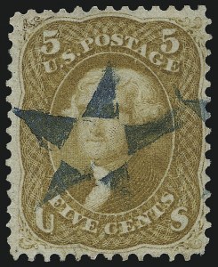 Sale 1074, Lot 671, 5c Buff and Brown Yellow Shades, 1861 Issue (Scott 67-67b)