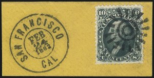 Sale 1074, Lot 680, 10c 1861 Issue (Scott 68)