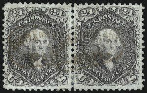 Sale 1074, Lot 735, 24c Lilac, Steel Blue, Violet Shades, 1861 Issue (Scott 70-70d)