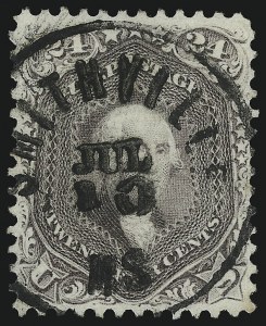 Sale 1074, Lot 736, 24c Lilac, Steel Blue, Violet Shades, 1861 Issue (Scott 70-70d)