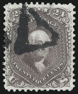 Sale 1074, Lot 740, 24c Lilac, Steel Blue, Violet Shades, 1861 Issue (Scott 70-70d)
