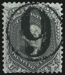 Sale 1074, Lot 743, 24c Lilac, Steel Blue, Violet Shades, 1861 Issue (Scott 70-70d)