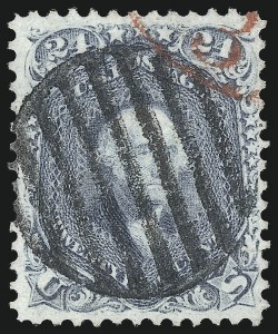 Sale 1074, Lot 748, 24c Lilac, Steel Blue, Violet Shades, 1861 Issue (Scott 70-70d)