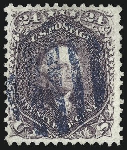 Sale 1074, Lot 756, 24c Lilac, Steel Blue, Violet Shades, 1861 Issue (Scott 70-70d)
