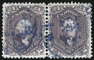 Sale 1074, Lot 757, 24c Lilac, Steel Blue, Violet Shades, 1861 Issue (Scott 70-70d)
