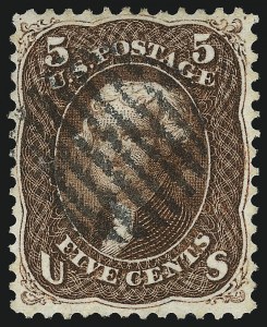 Sale 1074, Lot 848, 5c Red Brown and Brown Shades, 1862-63 Issue (Scott 75-76)