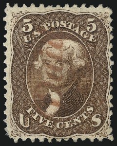 Sale 1074, Lot 850, 5c Red Brown and Brown Shades, 1862-63 Issue (Scott 75-76)