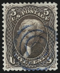 Sale 1074, Lot 851, 5c Red Brown and Brown Shades, 1862-63 Issue (Scott 75-76)