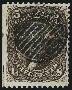 Sale 1074, Lot 861, 5c Red Brown and Brown Shades, 1862-63 Issue (Scott 75-76)