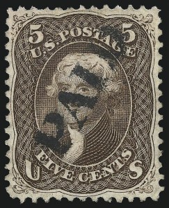 Sale 1074, Lot 862, 5c Red Brown and Brown Shades, 1862-63 Issue (Scott 75-76)