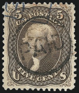 Sale 1074, Lot 863, 5c Red Brown and Brown Shades, 1862-63 Issue (Scott 75-76)