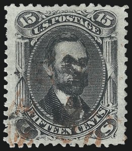 Sale 1074, Lot 867, 15c 1866 Issue (Scott 77)