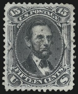 Sale 1074, Lot 868, 15c 1866 Issue (Scott 77)