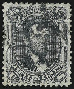 Sale 1074, Lot 869, 15c 1866 Issue (Scott 77)