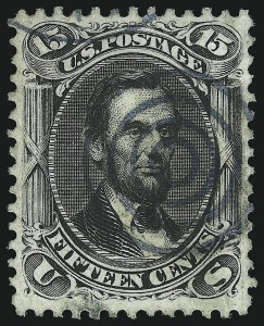 Sale 1074, Lot 874, 15c 1866 Issue (Scott 77)